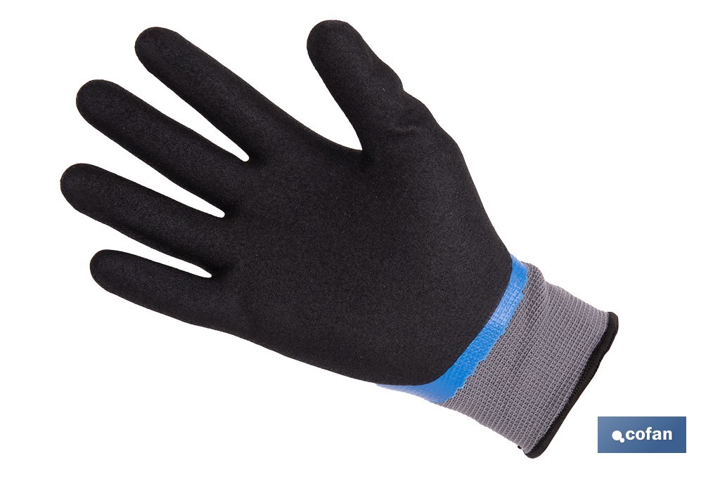 GUANTE IMPREGNADO SANDY DOBLE CAPA DE NITRILO AZUL TALLA 7 2 GUANTE IMPREGNADO SANDY DOBLE CAPA DE NITRILO AZUL TALLA 7 - Imagen 2