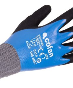 GUANTE IMPREGNADO SANDY DOBLE CAPA DE NITRILO AZUL TALLA 11