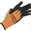 GUANTE NARANJA FLUOR CON REVESTIMIENTO LATEX TERMICO T-10 VENTA UNITARIA