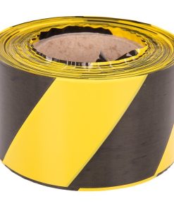 CINTA BALIZAM. AMARILLA/NEGRA 80MM X 200MTS