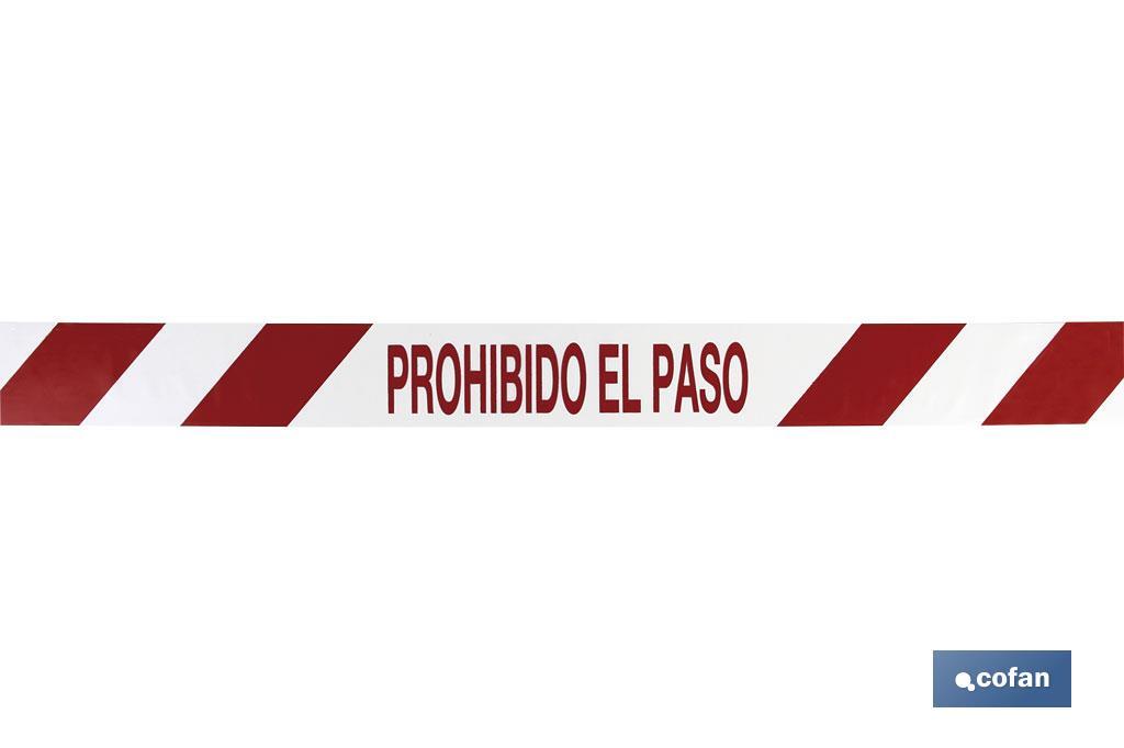 CINTA BALIZ. PROHIBIDO EL PASO 80MMX100MTS 2 CINTA BALIZ. PROHIBIDO EL PASO 80MMX100MTS - Imagen 2