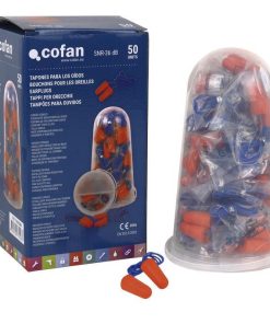PACK 50 TAPONES (25 par) OIDOS C/CUERDA PU SNR36