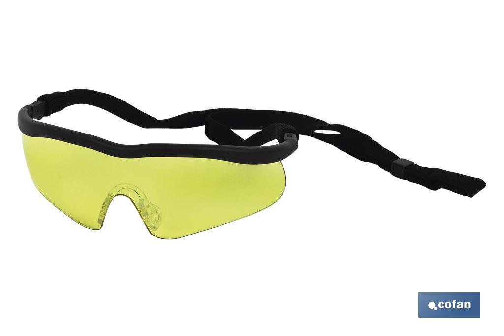 GAFAS SEGURIDAD SPORT AMBAR UV PROTECTION 2 GAFAS SEGURIDAD SPORT AMBAR UV PROTECTION - Imagen 2