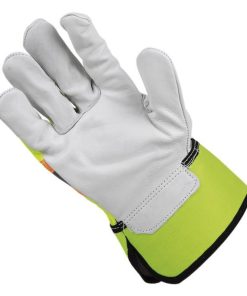 GUANTE VACUNO AMERICANO AMARILLO FLÚOR TALLA 11