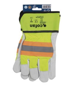 GUANTE VACUNO AMERICANO AMARILLO FLÚOR TALLA 11