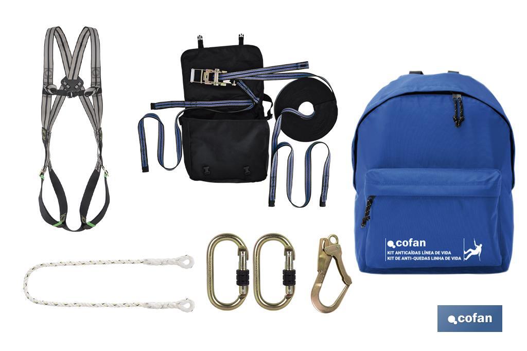 KIT ANTICAÍDAS LÍNEA DE VIDA 1 KIT ANTICAÍDAS LÍNEA DE VIDA