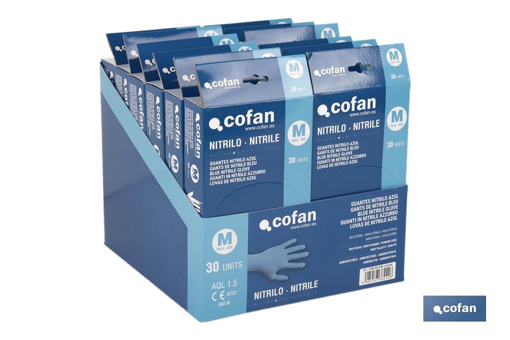 CAJA 30 UNDS. GUANTES NITRILO T-M 1 CAJA 30 UNDS. GUANTES NITRILO T-M