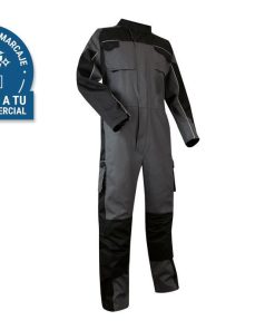 MONO DE TRABAJO BIRO 280gms/m GRIS-NEGRO T-XXL