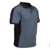 POLO BALDER ELASTANO 210 G/M2 GRIS OSCURO-NEGRO TALLA S