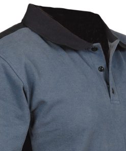 POLO BALDER ELASTANO 210 G/M2 GRIS OSCURO-NEGRO TALLA L