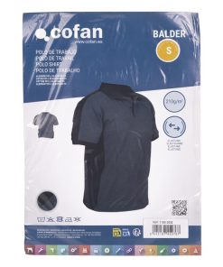 POLO BALDER ELASTANO 210 G/M2 GRIS OSCURO-NEGRO TALLA L