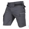BERMUDAS DE TRABAJO FRIGG ELASTANO 215 G/M2 GRIS OSCURO CON DETALLES NEGROS TALLA 48