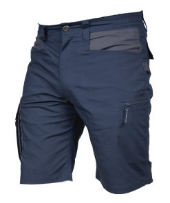 BERMUDAS DE TRABAJO TYR ELASTANO 215 G/M2 AZUL MARINO CON DETALLES GRISES TALLA 52
