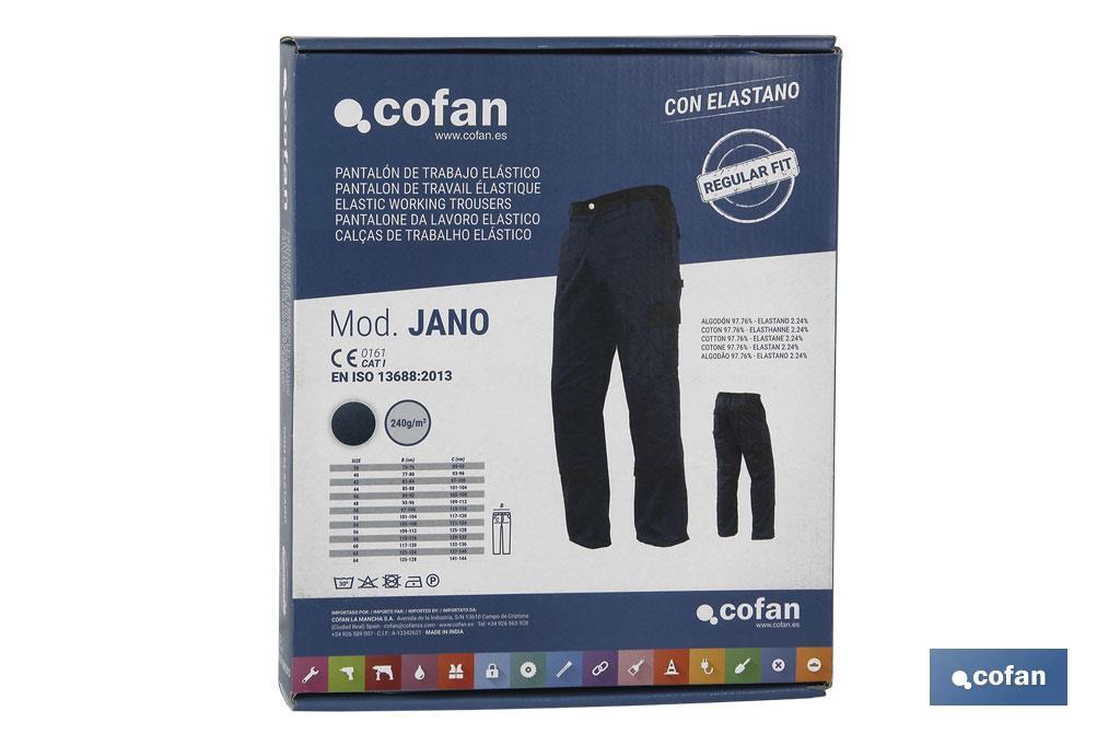 PANTALON TRAB. FLEX. JANO REGULAR FIT MAR/NEGRO T-64 2 PANTALON TRAB. FLEX. JANO REGULAR FIT MAR/NEGRO T-64 - Imagen 2