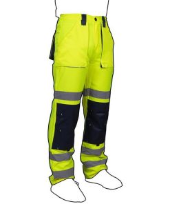 Alternative view of PANTALÓN DE ALTA VISIBILIDAD MODELO SIRIO AMARILLO Y AZUL MARINO TALLA S