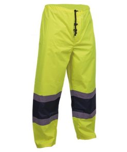 PANTALÓN DE LLUVIA DE ALTA VISIBILIDAD MODELO BELLATRIX AMARILLA Y AZUL TALLA M