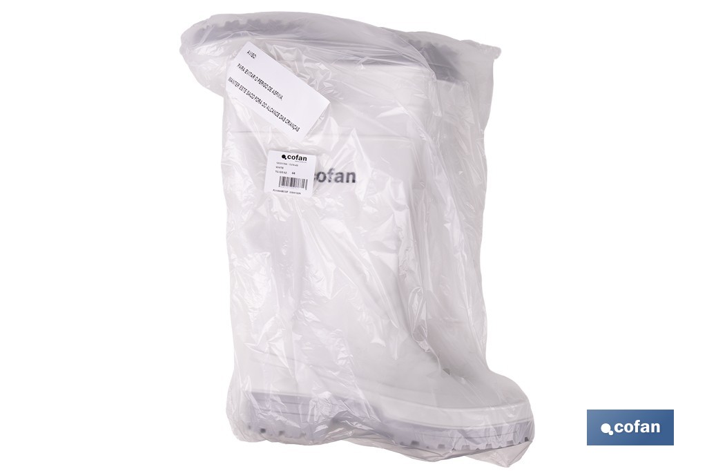 BOTA AGUA PVC BLANCA TALLA 43 3 BOTA AGUA PVC BLANCA TALLA 43 - Imagen 3