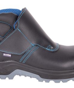BOTA DE PIEL NEGRA CON VELCRO S3S MODELO URIAN PRO TALLA 39
