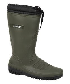 BOTA DE AGUA VERDE/NEGRA CON FORRO POLAR TALLA 41
