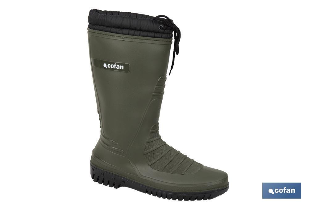 BOTA DE AGUA VERDE/NEGRA CON FORRO POLAR TALLA 41 1 BOTA DE AGUA VERDE/NEGRA CON FORRO POLAR TALLA 41
