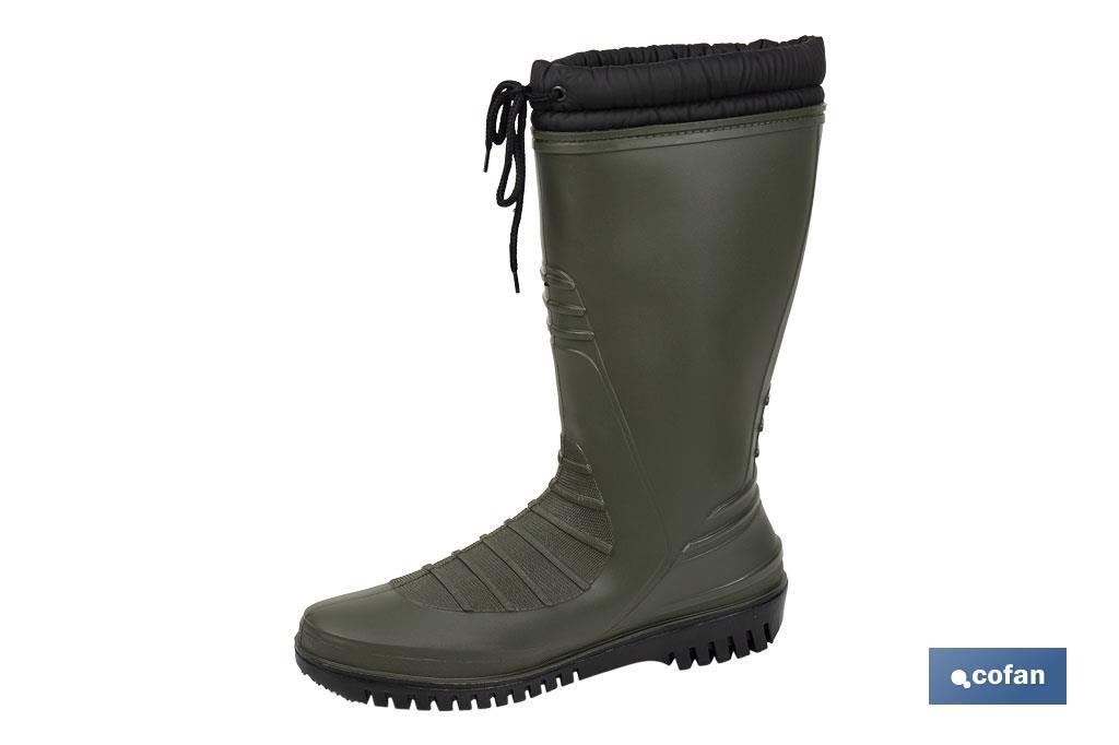 BOTA DE AGUA VERDE/NEGRA CON FORRO POLAR TALLA 41 2 BOTA DE AGUA VERDE/NEGRA CON FORRO POLAR TALLA 41 - Imagen 2