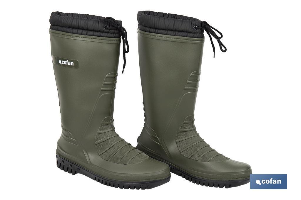 BOTA DE AGUA VERDE/NEGRA CON FORRO POLAR TALLA 41 3 BOTA DE AGUA VERDE/NEGRA CON FORRO POLAR TALLA 41 - Imagen 3