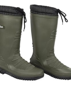 BOTA DE AGUA VERDE/NEGRA CON FORRO POLAR TALLA 42