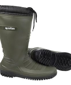 BOTA DE AGUA VERDE/NEGRA CON FORRO POLAR TALLA 42
