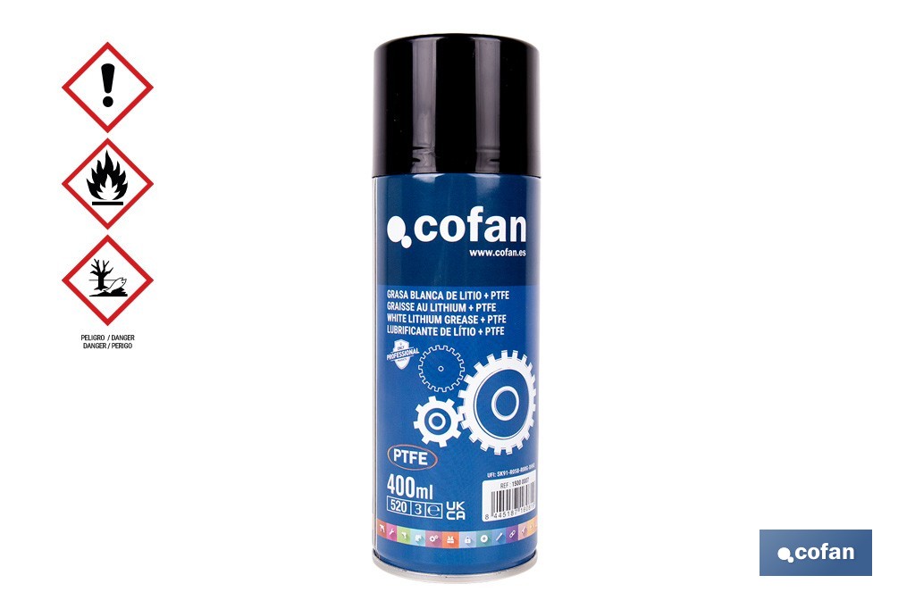 GRASA BLANCA DE LITIO+PTFE 400 ML 1 GRASA BLANCA DE LITIO+PTFE 400 ML