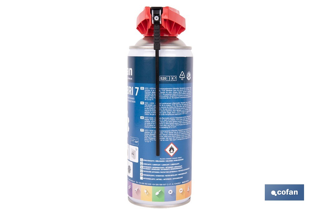 LUBRICANTE MULTIUSOS 7 EN 1 UNIVERSAL 400 ML 2 LUBRICANTE MULTIUSOS 7 EN 1 UNIVERSAL 400 ML - Imagen 2