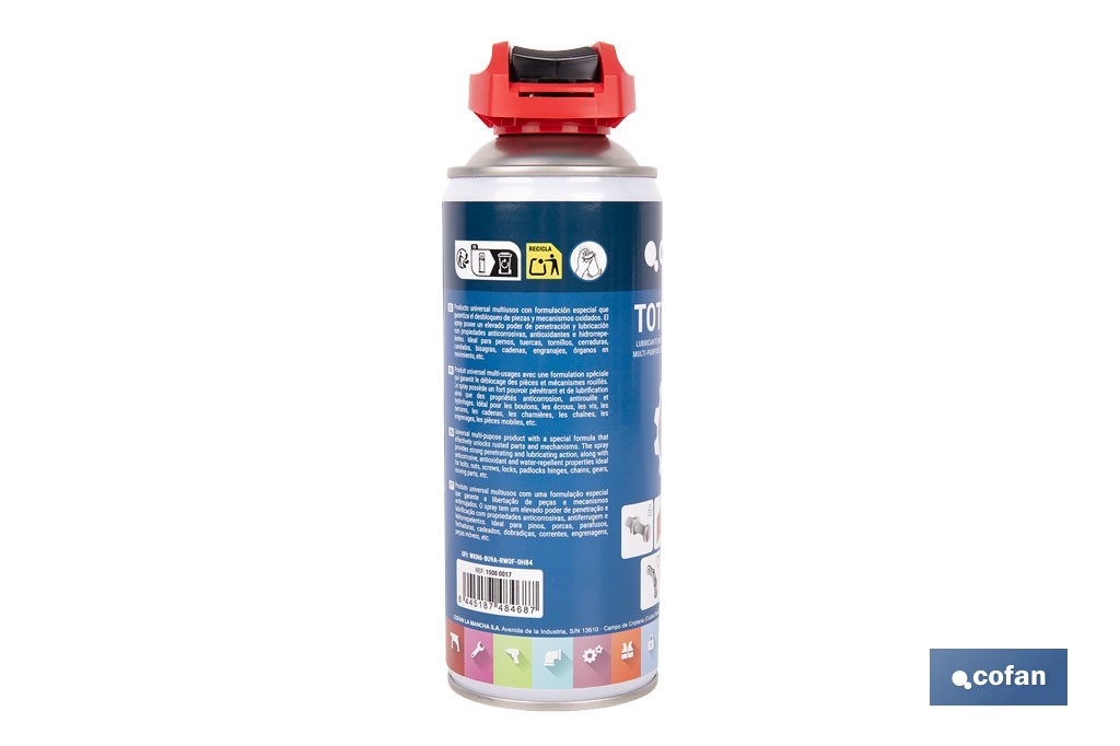 LUBRICANTE MULTIUSOS 7 EN 1 UNIVERSAL 400 ML 4 LUBRICANTE MULTIUSOS 7 EN 1 UNIVERSAL 400 ML - Imagen 4