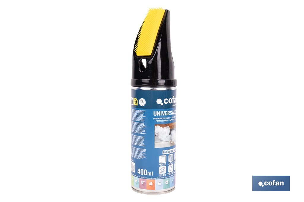 LIMPIADOR ESPUMA UNIVERSAL 400 ML 2 LIMPIADOR ESPUMA UNIVERSAL 400 ML - Imagen 2
