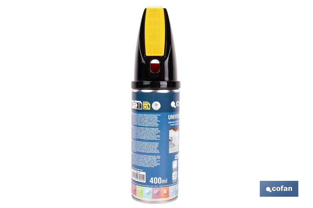 LIMPIADOR ESPUMA UNIVERSAL 400 ML 3 LIMPIADOR ESPUMA UNIVERSAL 400 ML - Imagen 3