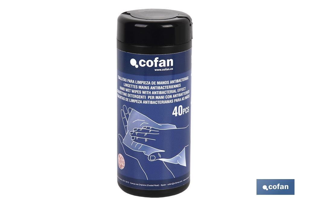TOALLITAS PARA LIMPIEZA DE MANOS ANTIBACTERIAS 40 UDS 1 TOALLITAS PARA LIMPIEZA DE MANOS ANTIBACTERIAS 40 UDS