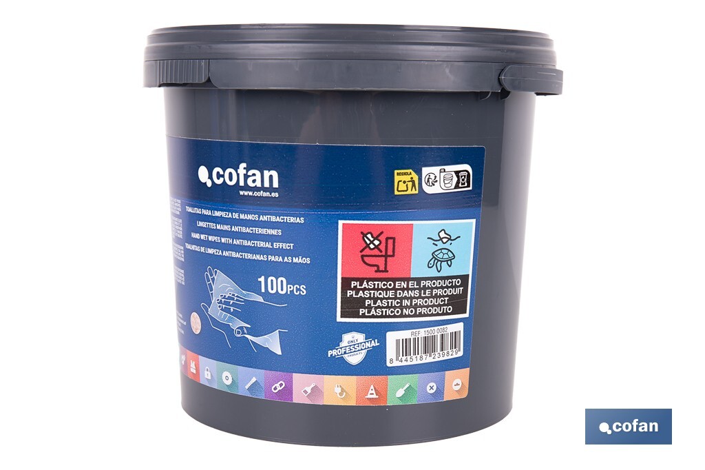 TOALLITAS PARA LIMPIEZA DE MANOS ANTIBACTERIAS 100 UDS 2 TOALLITAS PARA LIMPIEZA DE MANOS ANTIBACTERIAS 100 UDS - Imagen 2