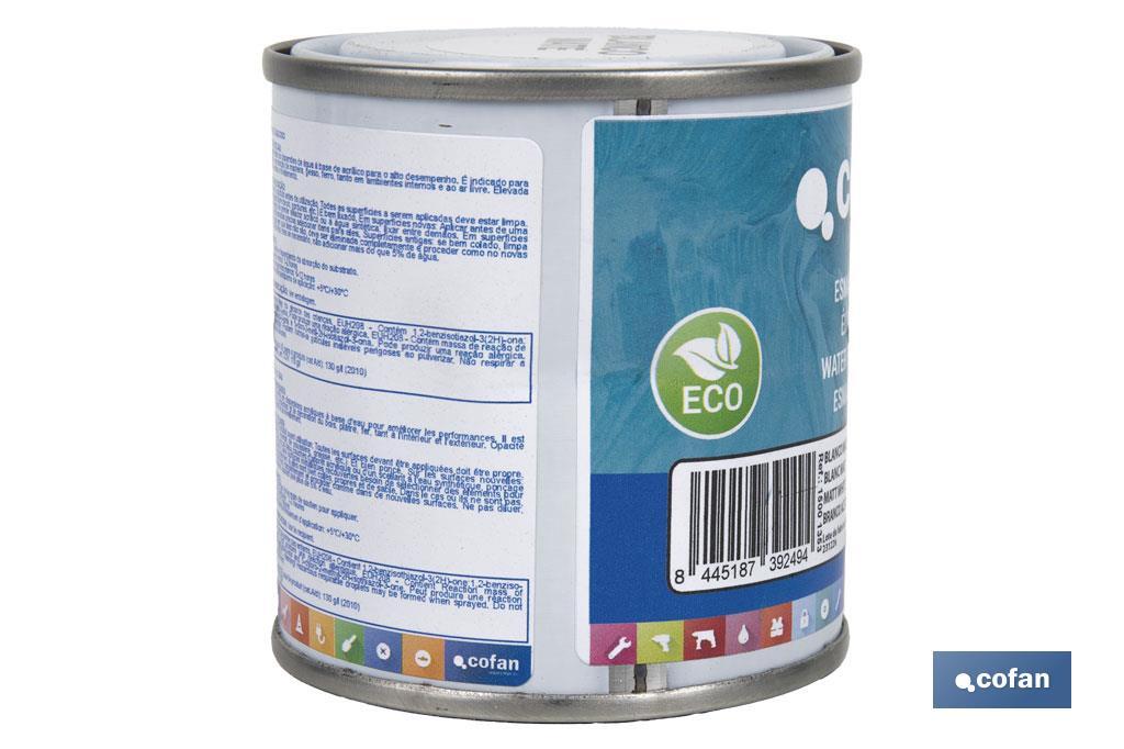 ESMALTE AL AGUA (125 ML) BLANCO MATE 2 ESMALTE AL AGUA (125 ML) BLANCO MATE - Imagen 2