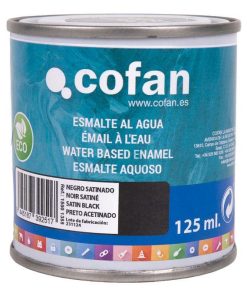 ESMALTE AL AGUA (125 ML) NEGRO SATINADO