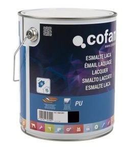 ESMALTE LACA AL AGUA NEGRO 4 L SATINADO