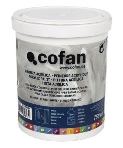 PINTURA ACRILICA PARA BAÑOS Y COCINAS 750 ML BLANCO