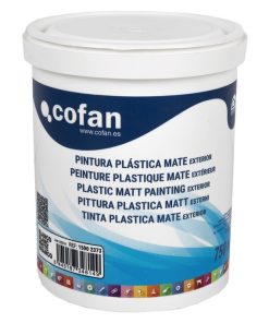 PINTURA PLÁSTICA EXTERIOR MATE 750 ML BLANCO
