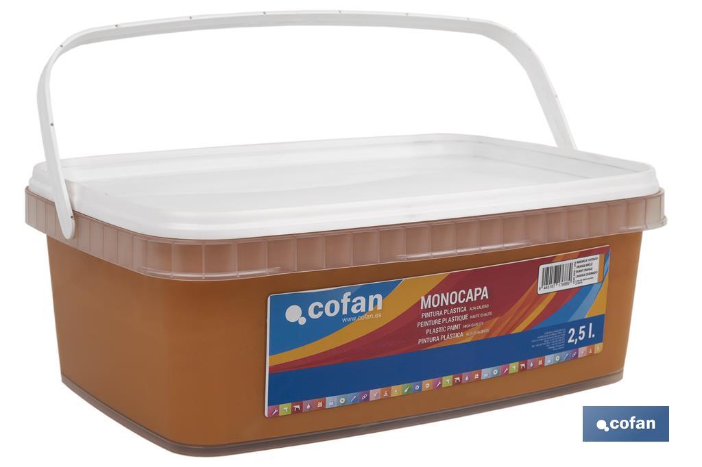PINTURA PLÁSTICA MONOCAPA Naranja Tostado (2,5 LT) 2 PINTURA PLÁSTICA MONOCAPA Naranja Tostado (2,5 LT) - Imagen 2