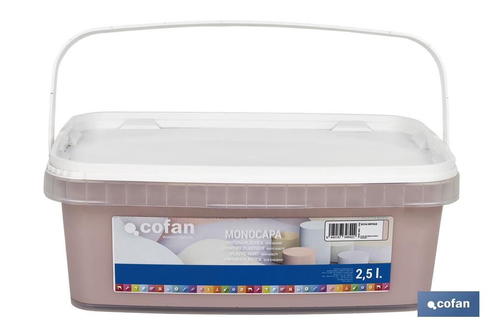 PINTURA PLÁSTICA MONOCAPA ROSA VINTAGE 2,5 L 3 PINTURA PLÁSTICA MONOCAPA ROSA VINTAGE 2,5 L - Imagen 3