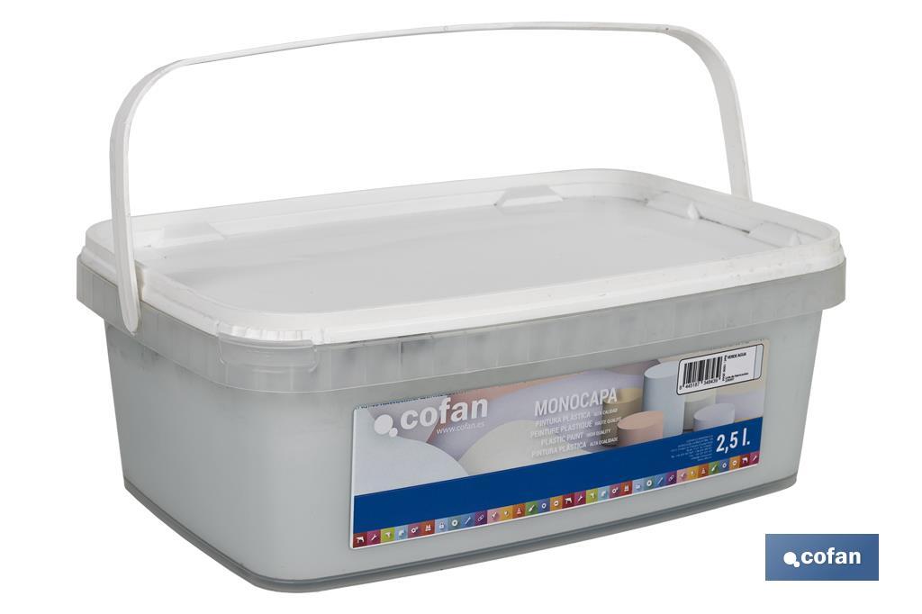 PINTURA PLÁSTICA MONOCAPA VERDE AGUA 2,5 L 1 PINTURA PLÁSTICA MONOCAPA VERDE AGUA 2,5 L