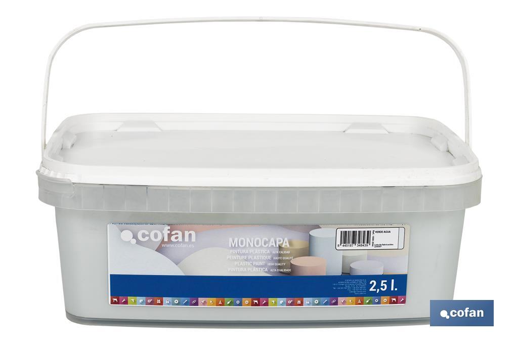 PINTURA PLÁSTICA MONOCAPA VERDE AGUA 2,5 L 3 PINTURA PLÁSTICA MONOCAPA VERDE AGUA 2,5 L - Imagen 3