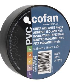 CINTA AISLANTE 180 Micras NEGRA 19mmX20 Metros venta unitaria