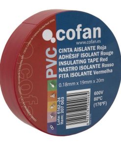 CINTA AISLANTE 180 Micras ROJA 19mmX20 Metros venta unitaria