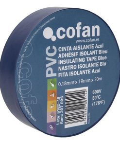 CINTA AISLANTE 180 Micras AZUL 19mmX20 Metros
