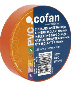 CINTA AISLANTE 180 Micras NARANJA 19mmX20 Metros