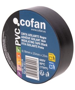 CINTA AISLANTE 180 MICRAS NEGRA 25 MM X 25 M