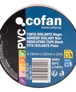 Alternative view of CINTA AISLANTE 180 MICRAS NEGRA 25 MM X 25 M VENTA UNITARIA
